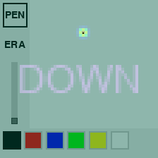Action heatmap over Minipaint frames