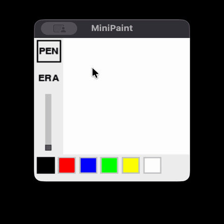 Minipaint environment in action