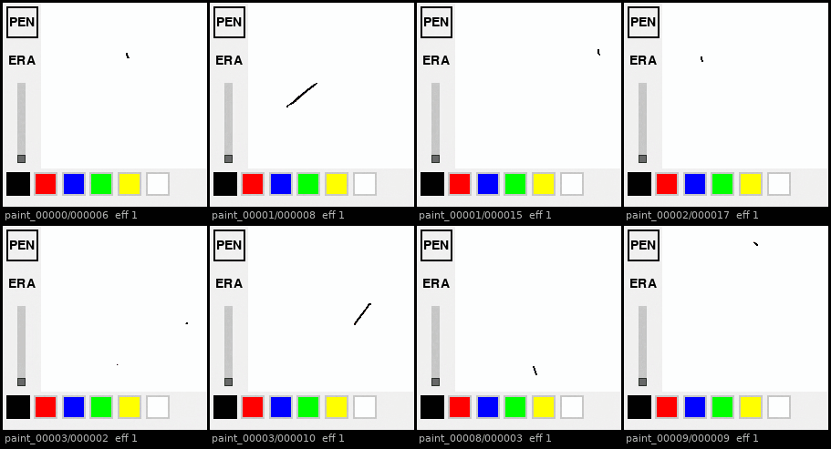 Rollout progression grid across episodes
